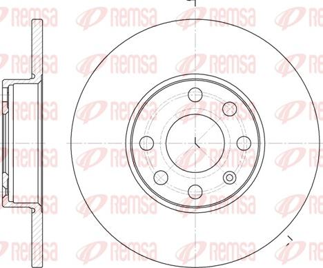 Remsa 6800.00 - Тормозной диск autospares.lv