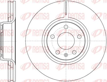 Remsa 6807.10 - Тормозной диск autospares.lv