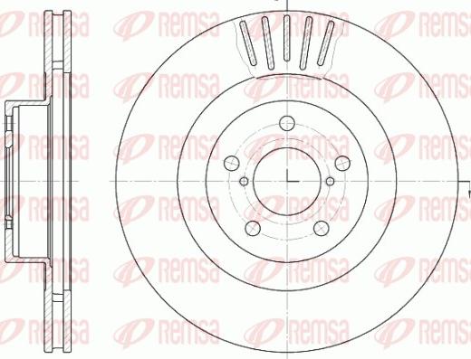 Remsa 6816.10 - Тормозной диск autospares.lv