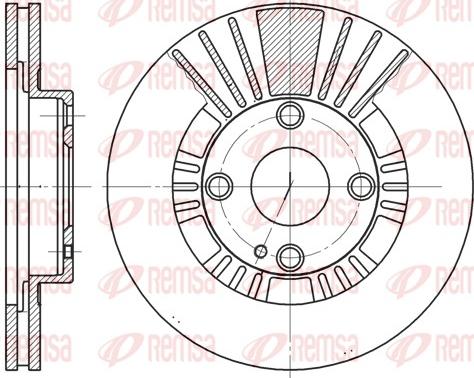 Remsa 6812.10 - Тормозной диск autospares.lv