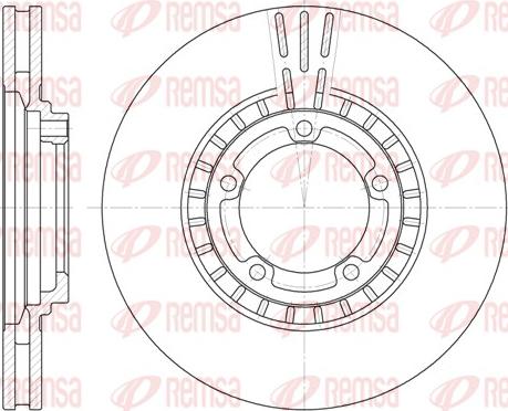 Remsa 6884.10 - Тормозной диск autospares.lv