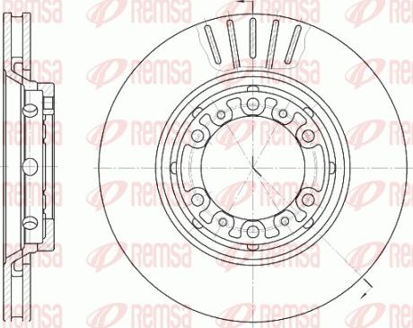 Remsa 6883.10 - Тормозной диск autospares.lv