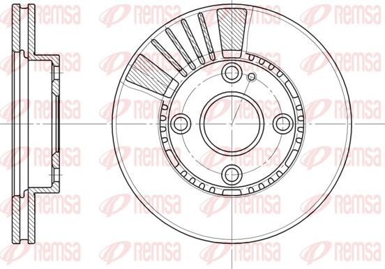 Remsa 6834.10 - Тормозной диск autospares.lv