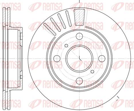 Remsa 6825.10 - Тормозной диск autospares.lv