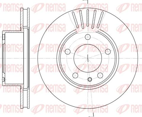 Remsa 6357.10 - Тормозной диск autospares.lv