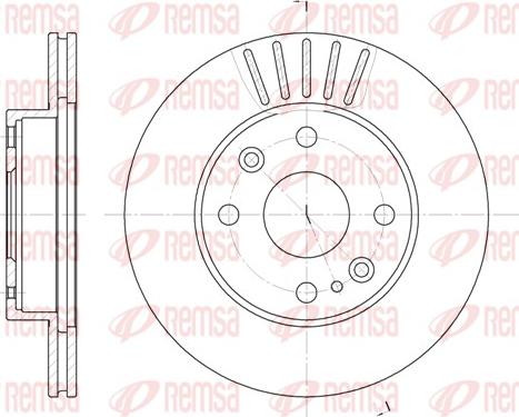 Remsa 6386.10 - Тормозной диск autospares.lv