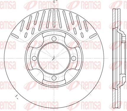 Remsa 6381.10 - Тормозной диск autospares.lv