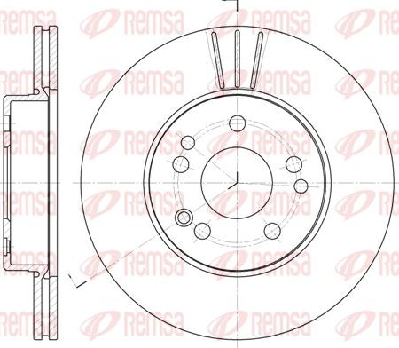 Remsa 6338.10 - Тормозной диск autospares.lv