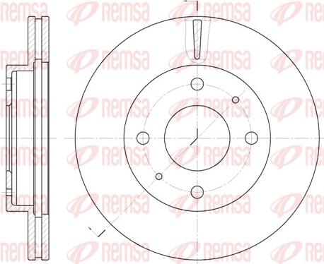 Remsa 6376.10 - Тормозной диск autospares.lv