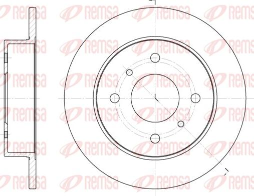 Remsa 6200.00 - Тормозной диск autospares.lv