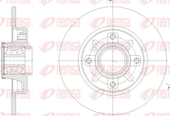 Remsa 62137.20 - Тормозной диск autospares.lv