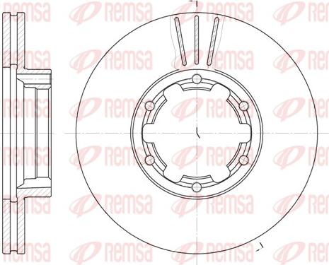 Remsa 6234.10 - Тормозной диск autospares.lv