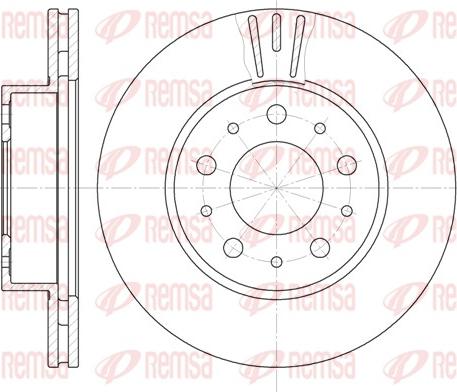 Remsa 6231.10 - Тормозной диск autospares.lv