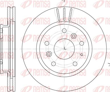 Remsa 6237.10 - Тормозной диск autospares.lv