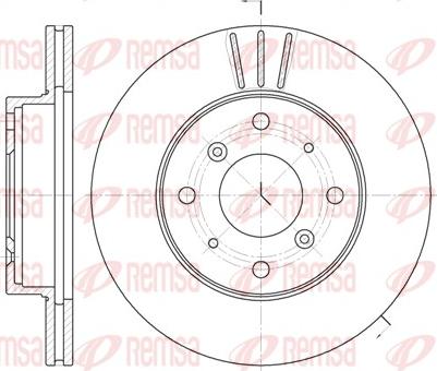 Remsa 6225.10 - Тормозной диск autospares.lv