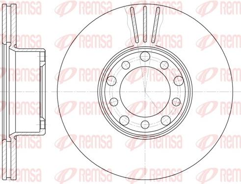 Remsa 6274.10 - Тормозной диск autospares.lv