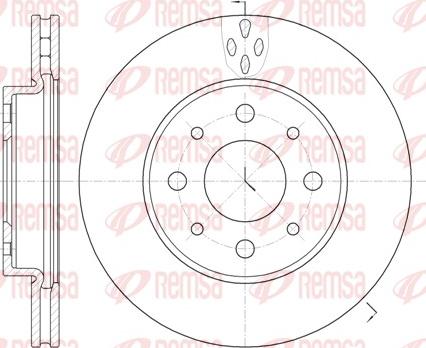 Remsa 6745.10 - Тормозной диск autospares.lv