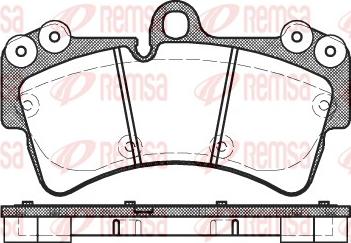 Remsa 0995.00 - Тормозные колодки, дисковые, комплект autospares.lv