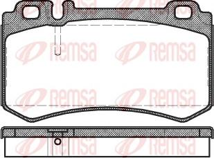 Remsa 0993.00 - Тормозные колодки, дисковые, комплект autospares.lv