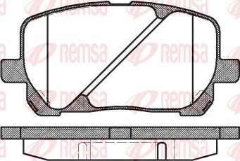 Remsa 0954.00 - Тормозные колодки, дисковые, комплект autospares.lv