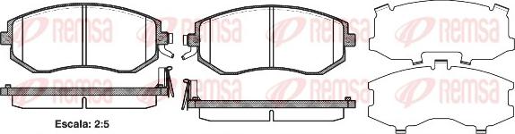 Remsa 0951.04 - Тормозные колодки, дисковые, комплект autospares.lv