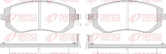 Remsa 0951.14 - Тормозные колодки, дисковые, комплект autospares.lv