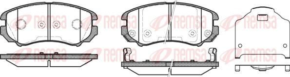 Remsa 0953.12 - Тормозные колодки, дисковые, комплект autospares.lv