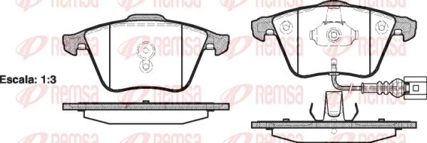 Remsa 0964.41 - Тормозные колодки, дисковые, комплект autospares.lv