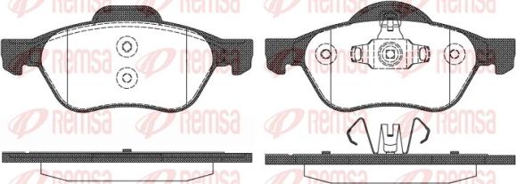 Remsa 0962.10 - Тормозные колодки, дисковые, комплект autospares.lv