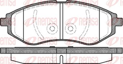 Remsa 0986.00 - Тормозные колодки, дисковые, комплект autospares.lv