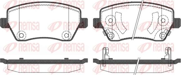 Remsa 0987.02 - Тормозные колодки, дисковые, комплект autospares.lv