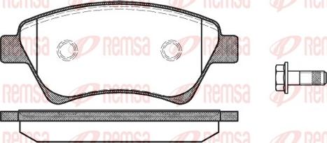 Remsa 0976.00 - Тормозные колодки, дисковые, комплект autospares.lv