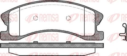 Remsa 0973.02 - Тормозные колодки, дисковые, комплект autospares.lv