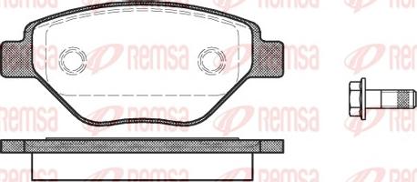 Remsa 0977.00 - Тормозные колодки, дисковые, комплект autospares.lv