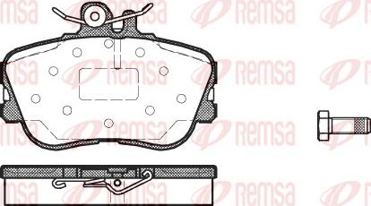 Remsa 0445.00 - Тормозные колодки, дисковые, комплект autospares.lv