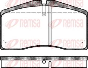 Remsa 0448.00 - Тормозные колодки, дисковые, комплект autospares.lv