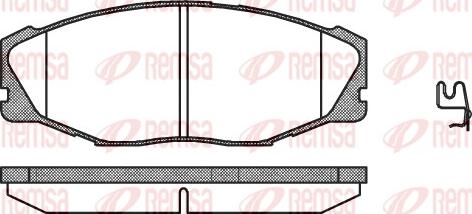 Remsa 0443.04 - Тормозные колодки, дисковые, комплект autospares.lv