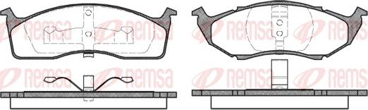 Remsa 0447.00 - Тормозные колодки, дисковые, комплект autospares.lv