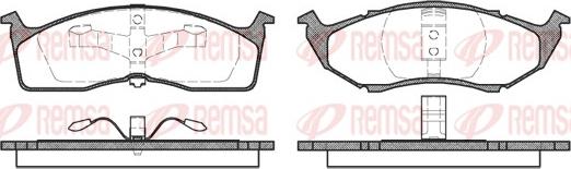 Remsa 0447.20 - Тормозные колодки, дисковые, комплект autospares.lv