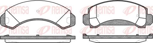 Remsa 0454.00 - Тормозные колодки, дисковые, комплект autospares.lv