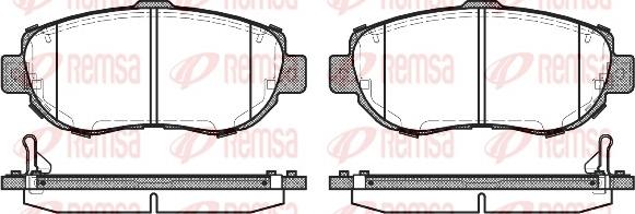 Remsa 0456.14 - Тормозные колодки, дисковые, комплект autospares.lv