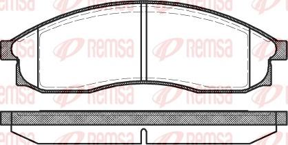 Remsa 0469.00 - Тормозные колодки, дисковые, комплект autospares.lv