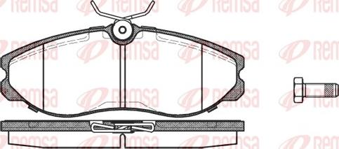 Remsa 0462.00 - Тормозные колодки, дисковые, комплект autospares.lv