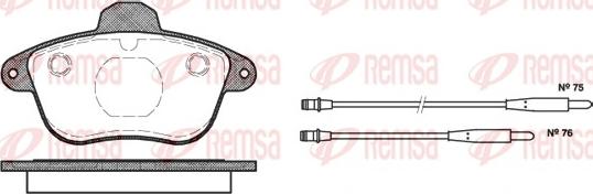 Remsa 0401.04 - Тормозные колодки, дисковые, комплект autospares.lv