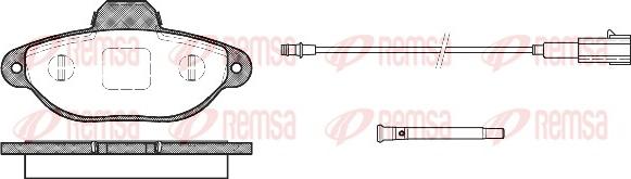 Remsa 0414.21 - Тормозные колодки, дисковые, комплект autospares.lv