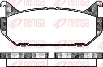 Remsa 0416.00 - Тормозные колодки, дисковые, комплект autospares.lv