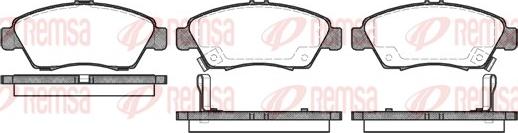 Remsa 0418.02 - Тормозные колодки, дисковые, комплект autospares.lv