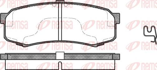 Remsa 0413.04 - Тормозные колодки, дисковые, комплект autospares.lv