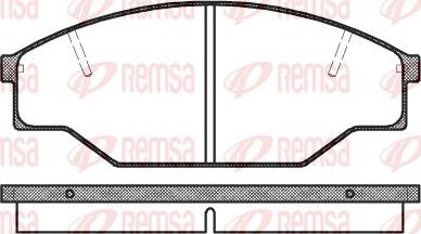 Remsa 0412.00 - Тормозные колодки, дисковые, комплект autospares.lv