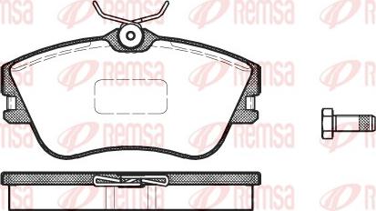 Remsa 0480.00 - Тормозные колодки, дисковые, комплект autospares.lv